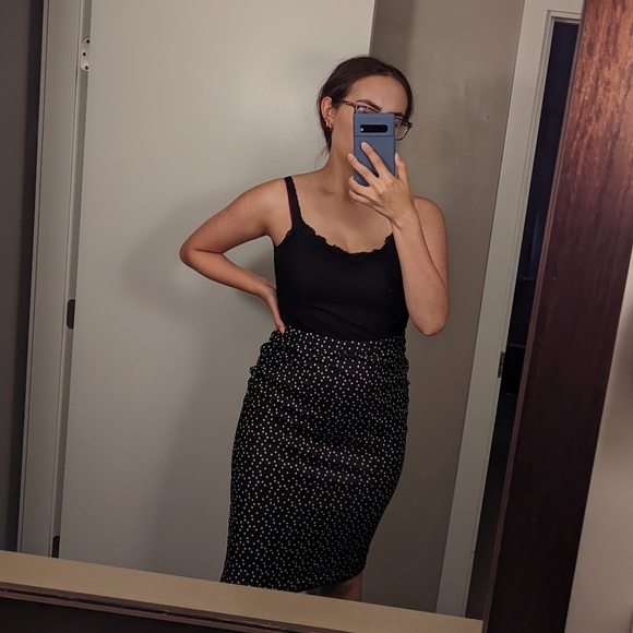 Heart Print Pencil Skirt - Picture 3 of 6